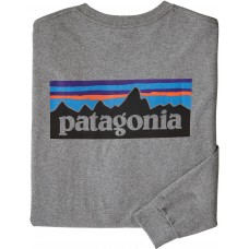 Camiseta Manga Larga Patagonia P-6 Logo Gravel Heather